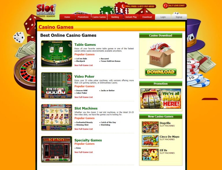 slot madness online casino no deposit codes