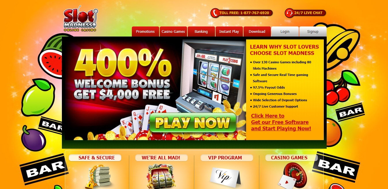 slot madness casino no deposit bonus