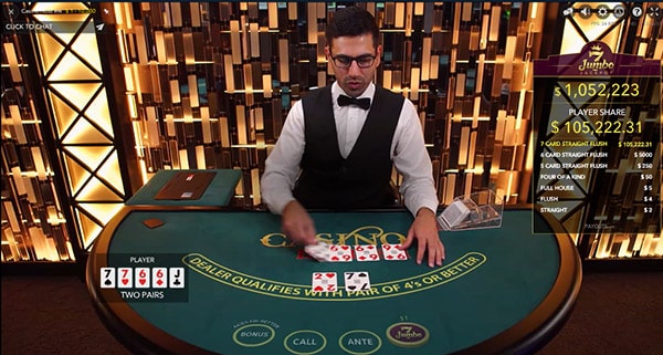 Texas Hold'Em Poker with a Live Dealer