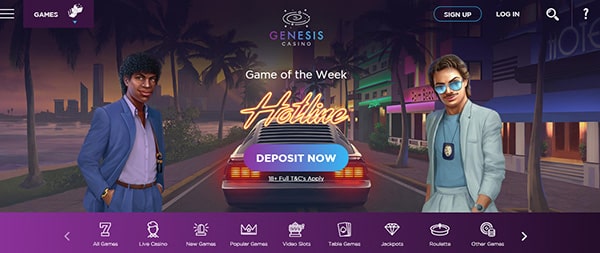 Genesis Casino Screenshot