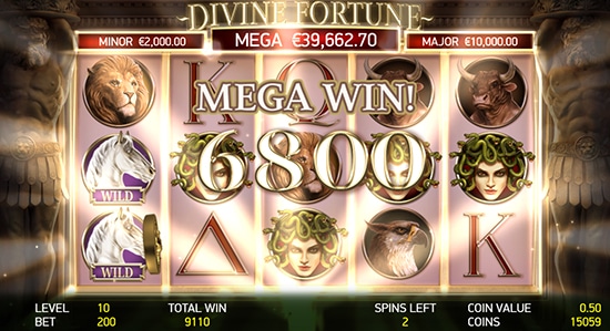 divine fortune slot mega win