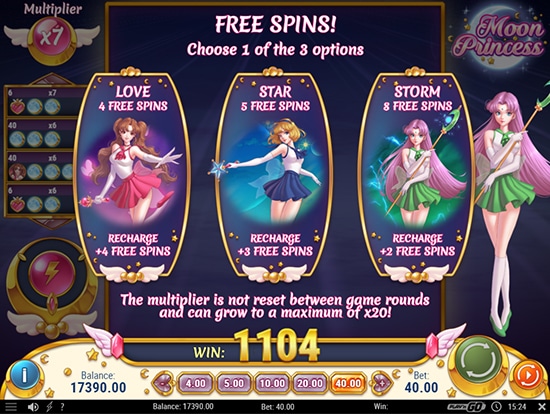 moon princess free spins