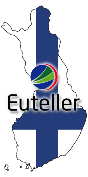 Finland Country Outline with Euteller Logo