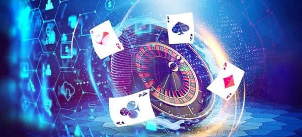 Casino games futuristic graphic