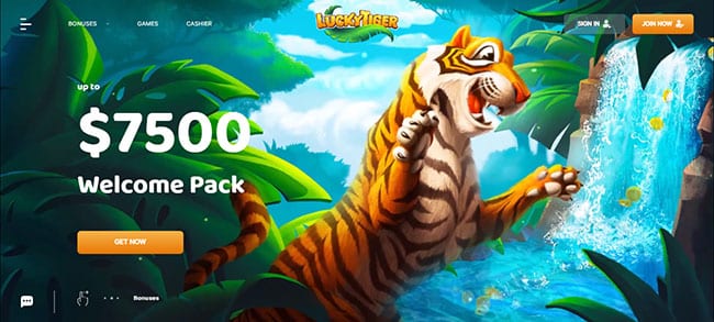 Lucky Tiger Casino Hompage
