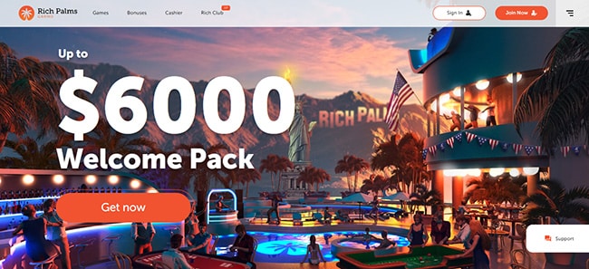Rich Palms Casino Homepage