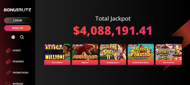 Bonus Blitz Casino Homepage