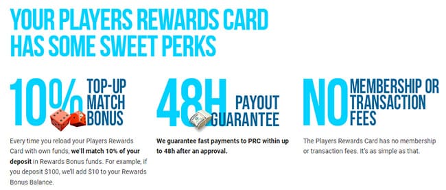 Players Rewards Card Perks