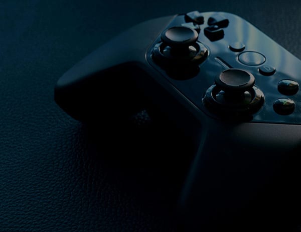 Video Game Controller on a Dark Background