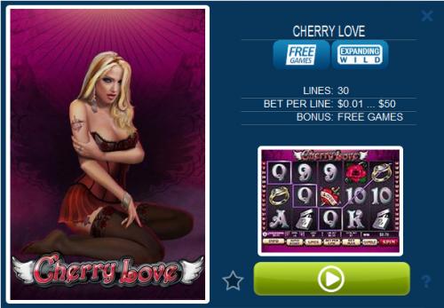 cherry love slot features